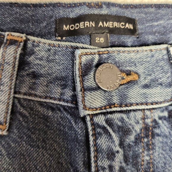 Modern American Womens Straight Leg High-Waisted Blue Denim Jeans Size 26 NWT - Picture 7 of 16